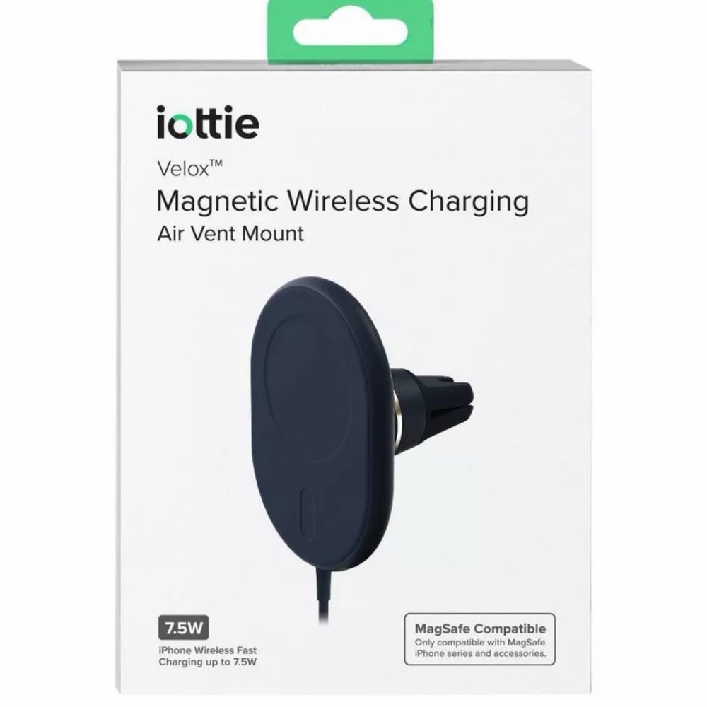 iOttie - Velox 7.5W Wireless Charging Air Vent Mount with MagSafe -Midnight Blue - Picture 10 of 10